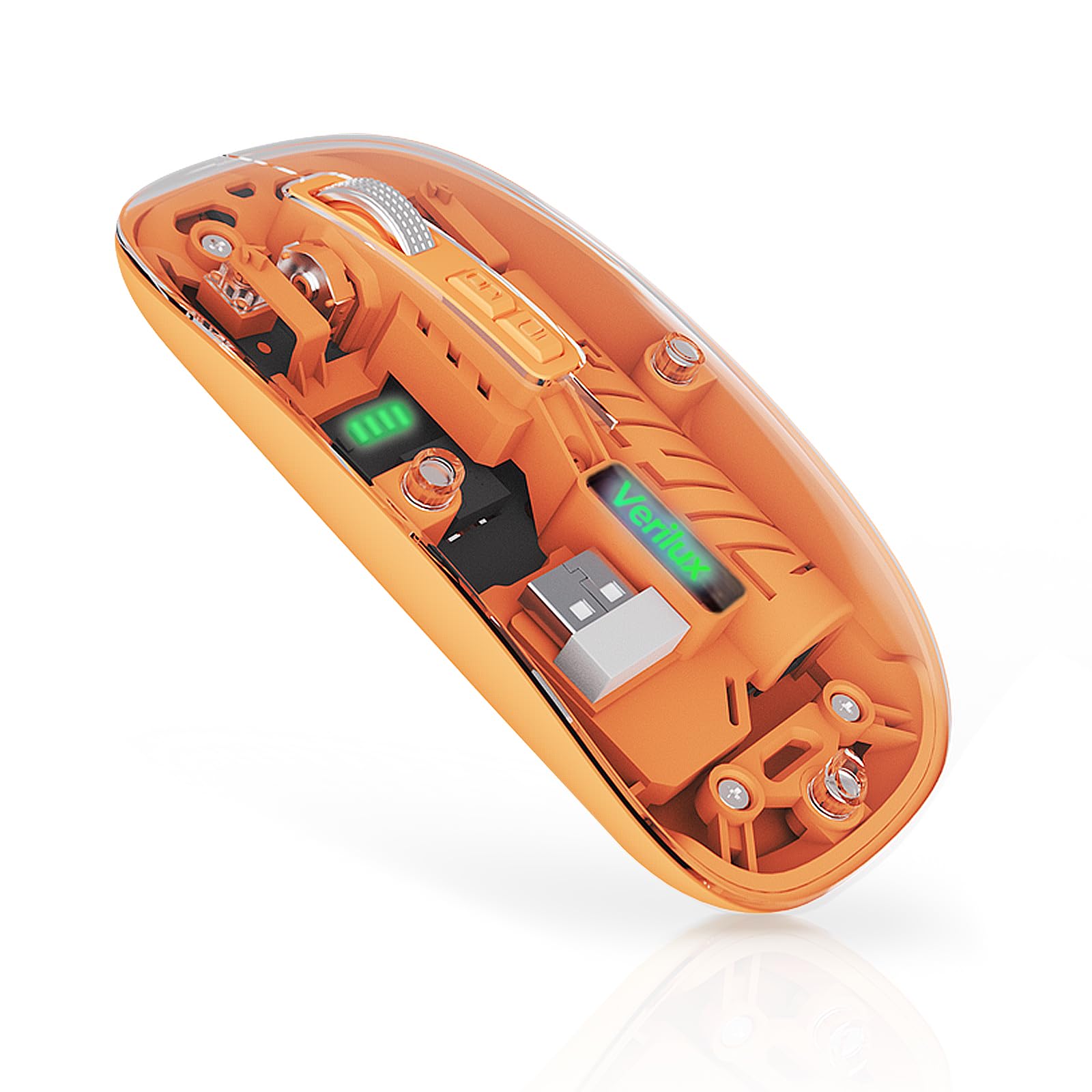 Verilux USB Wireless Bluetooth Mouse Dual-Mold 2.4GHz Gaming Wireless Mouse Silent Wireless Mouse Adjustable DPI Design Fashion Transparent Bluetooth Wireless Mouse for PC, Laptop Verilux USB Wireless Bluetooth Mouse Dual-Mold 2.4GHz Gaming Wireless Mouse Silent Wireless Mouse Adjustable DPI Design Fashion Transparent Bluetooth Wireless Mouse for PC, Laptop